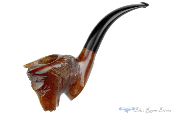 183669a.jpg Italian Bent Horse Figural UNSMOKED Estate Pipe