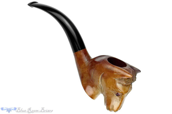 183669b.jpg Italian Bent Horse Figural UNSMOKED Estate Pipe