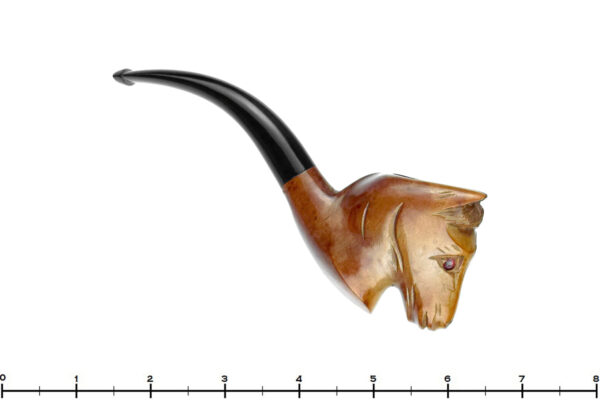 183669c.jpg Italian Bent Horse Figural UNSMOKED Estate Pipe